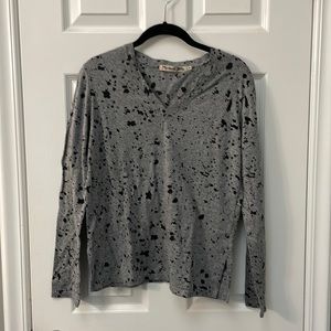 Michael stars long sleeve slit side burnout tee